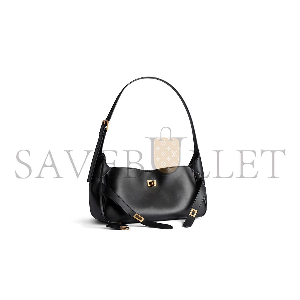 BALENCIAGA WOMEN'S BEL AIR SMALL SHOULDER BAG IN BLACK 8106802ABAV1000 (29.9*19.8*17cm)